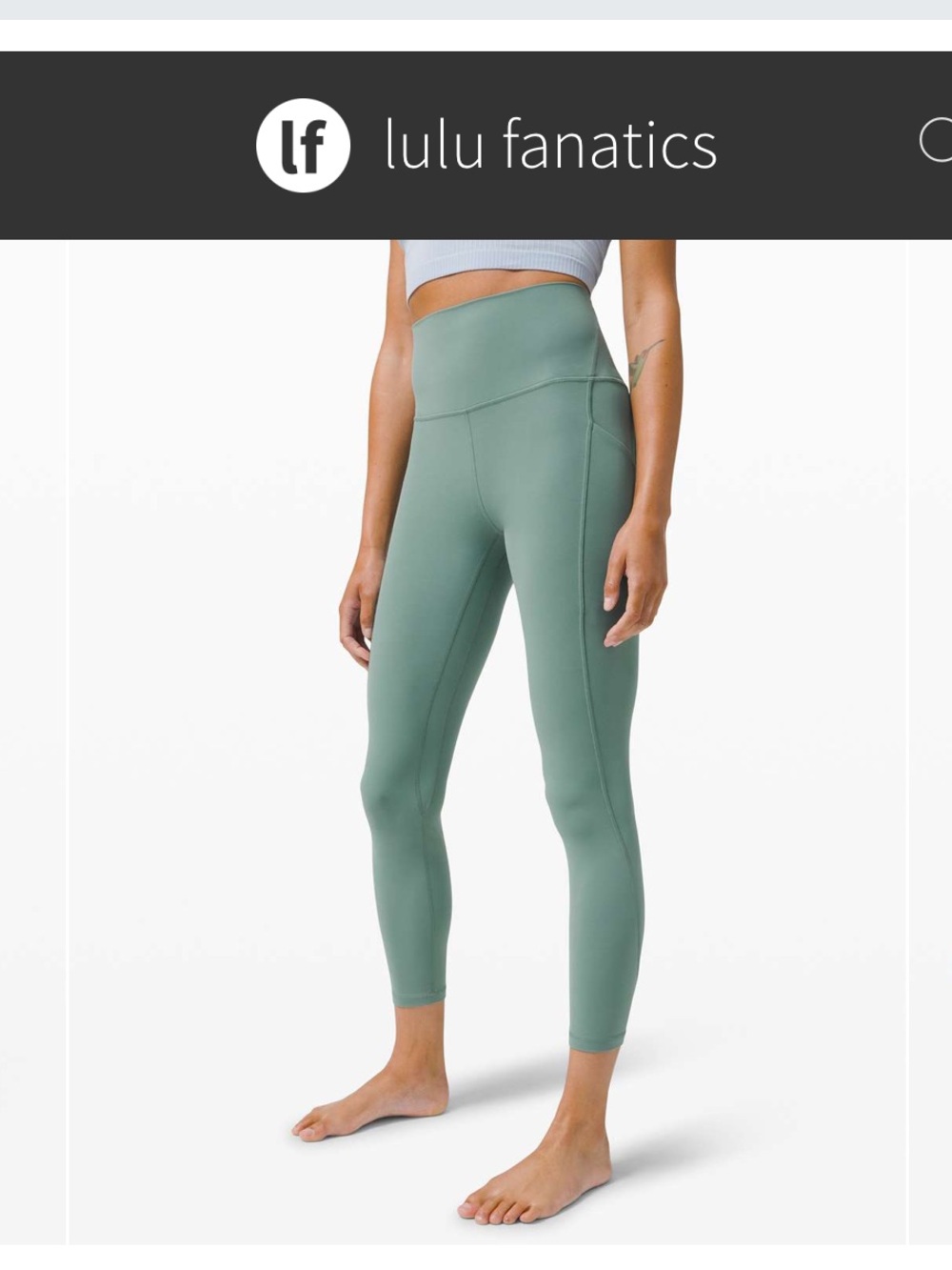 Lululemon Align High Rise Pant w Pockets 25" Sz 10 Tidewater Teal Green 1032